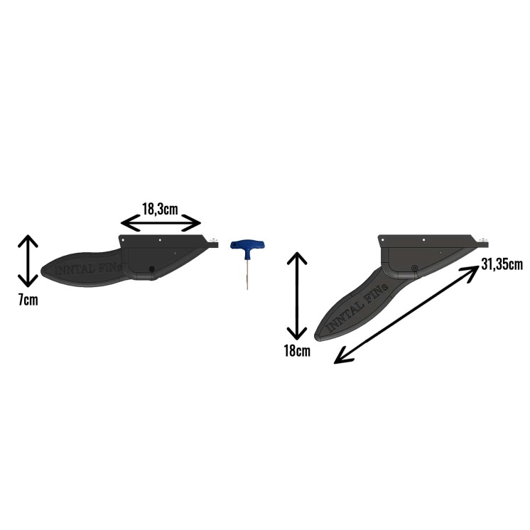 Aileron rétractable stand up paddle pour rivière